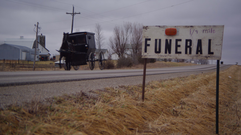 Amish funeral sign