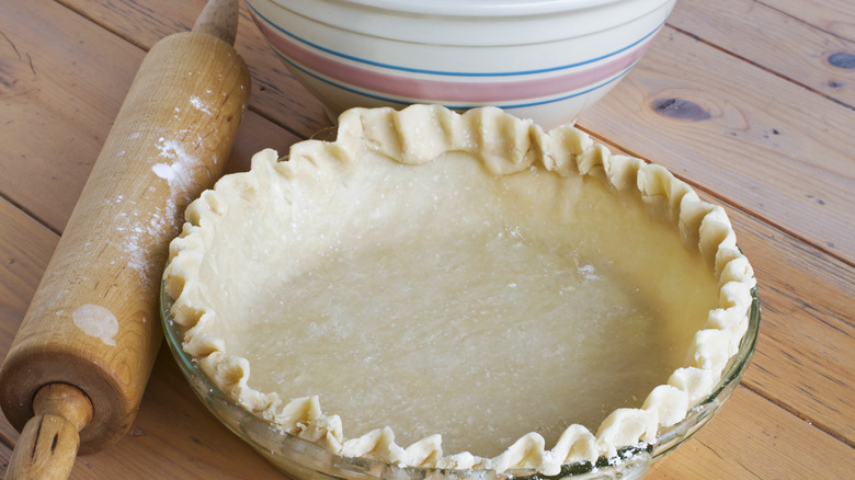 Pie dough in shell