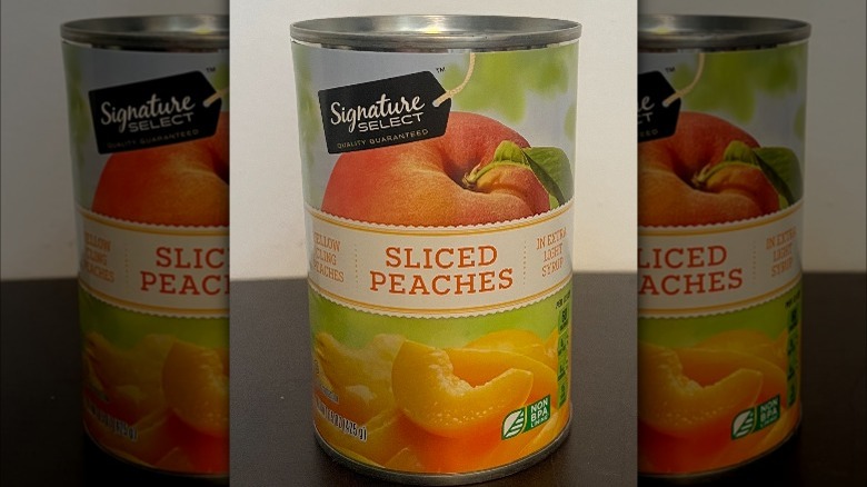 Signature Select canned peaches