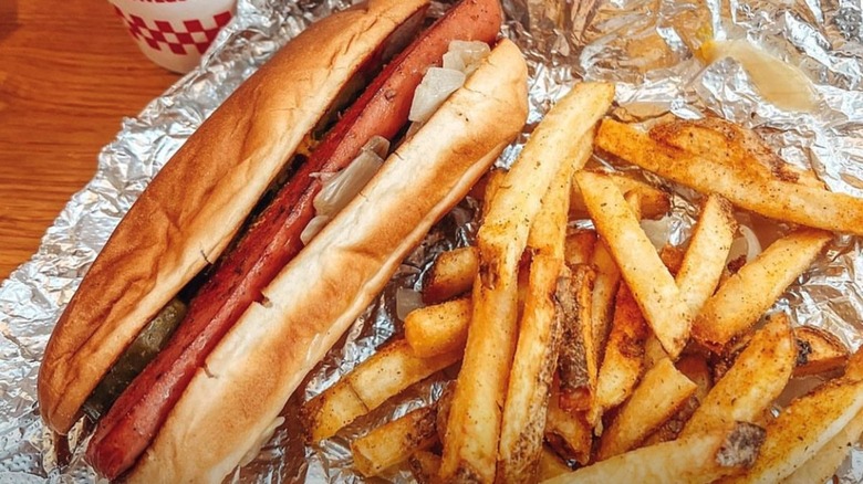 Five Guys hot dog