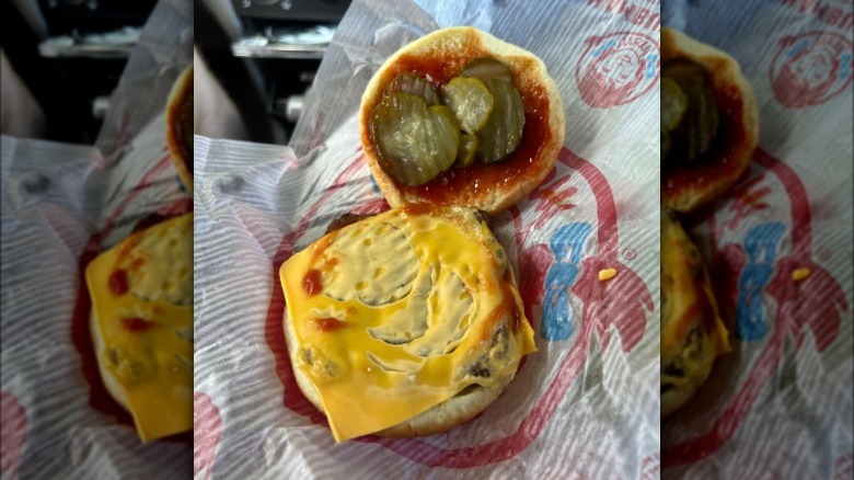 Wendy's burger on paper