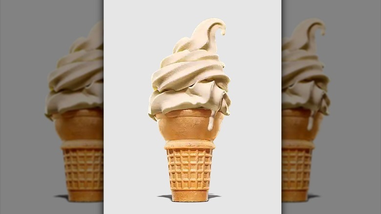 Vanilla soft serve cone