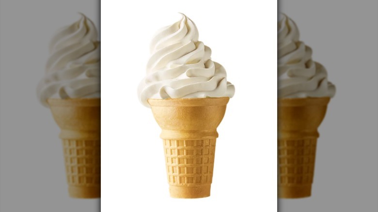 Cone of vanilla soft serve