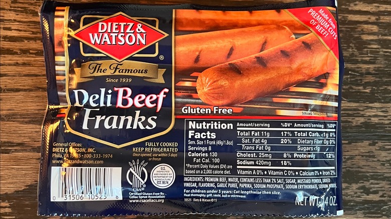 Dietz & Watson hot dogs