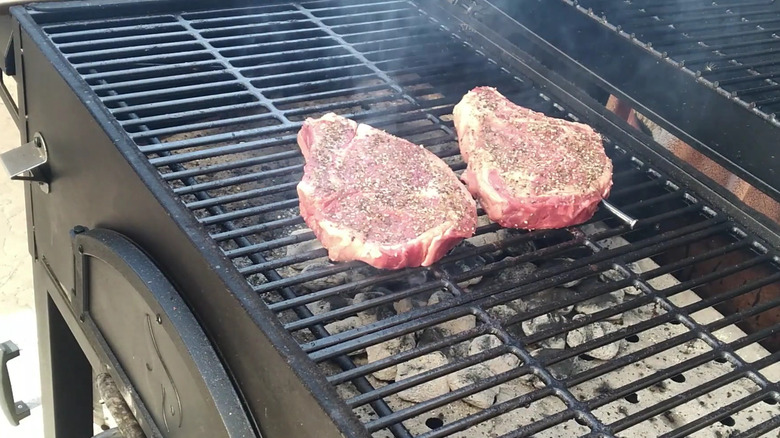 Ribeyes on the grill