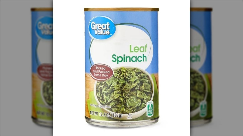 Great Value canned spinach