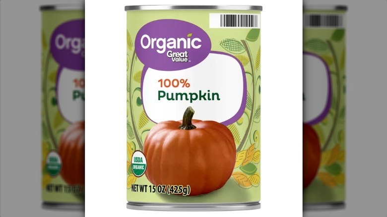 Great Value organic canned pumpkin