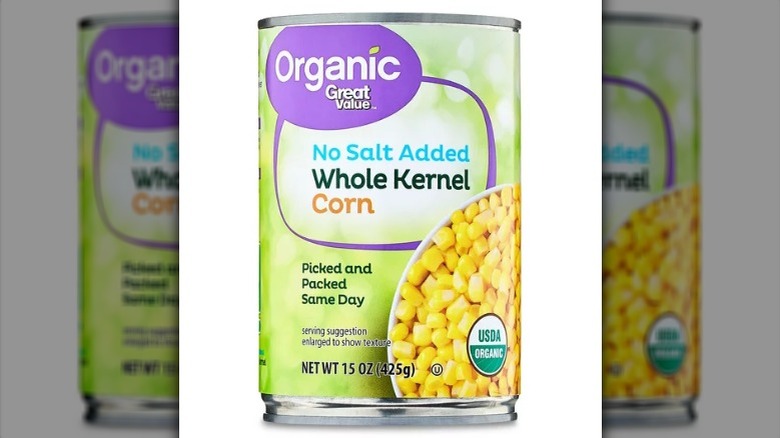 Great Value organic canned corn