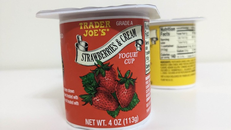 Trader Joe's strawberries & cream yogurt