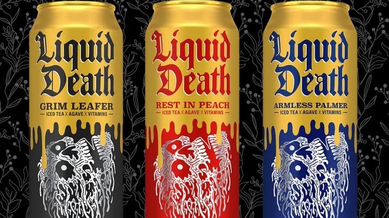 Liquid Death iced tea cans