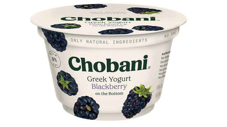 Chobani blackberry yogurt cup
