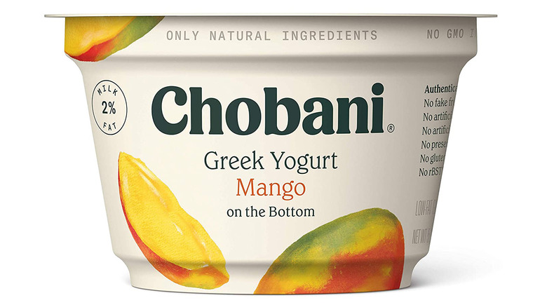 Chobani mango yogurt cup