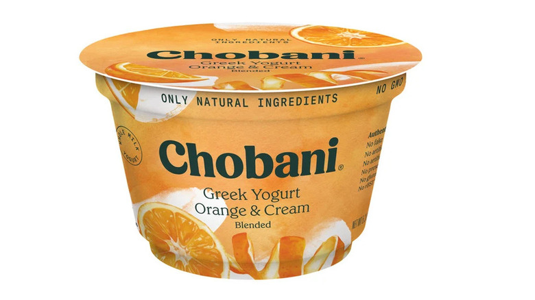 Chobani Orange & Cream yogurt cup