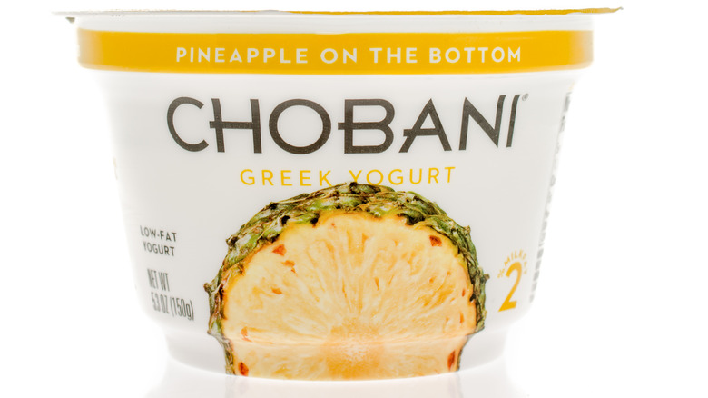 Chobani pineapple yogurt cup