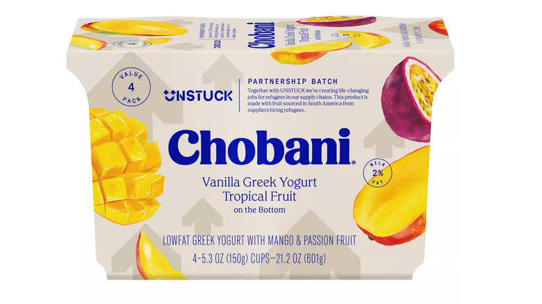 Chobani UNSTUCK tropical yogurt pack