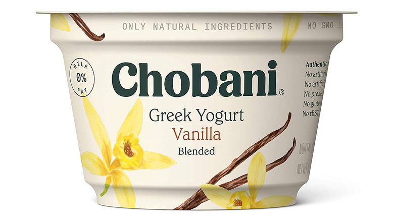 Chobani vanilla yogurt cup