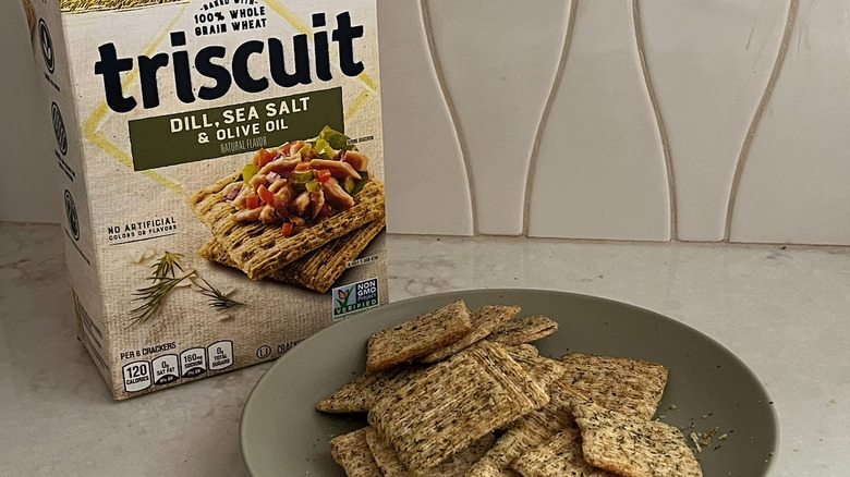 dill, sea salt, and olive oil triscuits