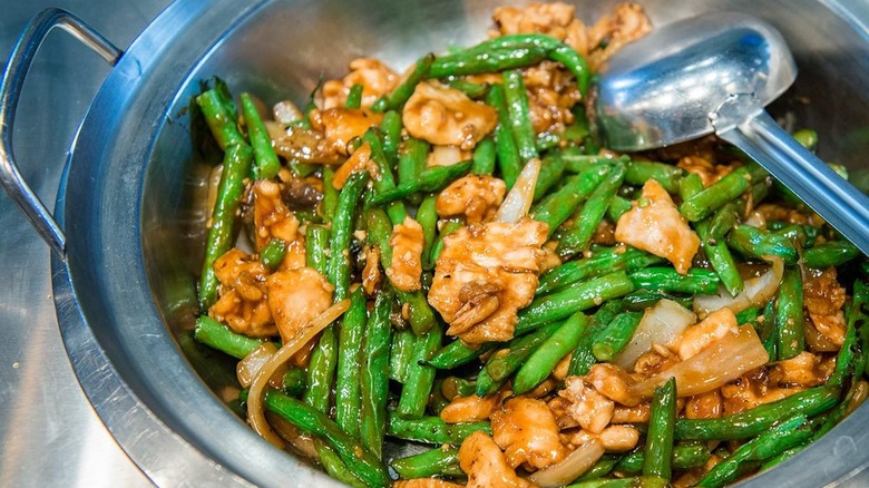 Panda Express chicken and green bean stiry-fry