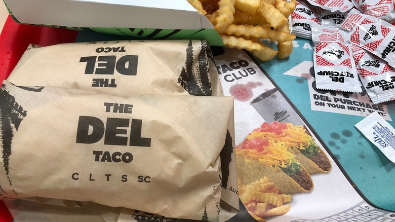 Del Taco order with fries
