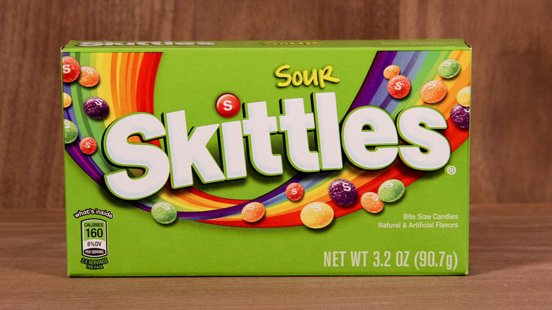 box of Sour Skittles