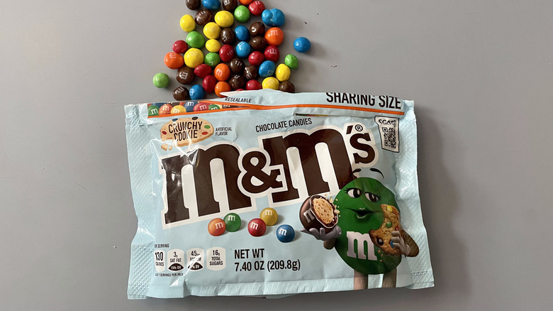 small crunchy cookie M&M's with bag