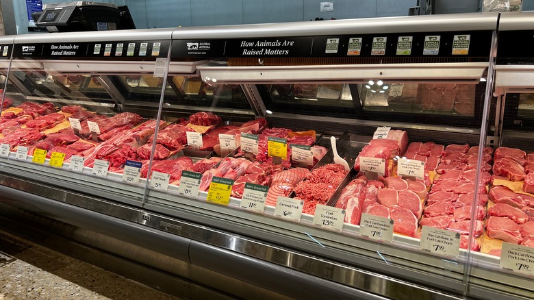 Meat counter at Whole Foods