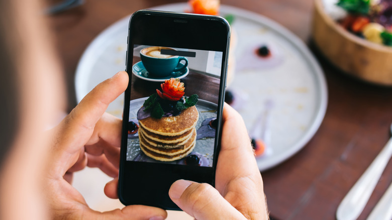 photographing food for social media