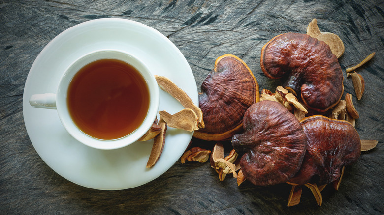 mug of mushroom tea