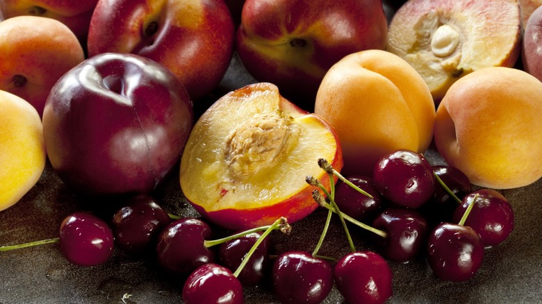 various stone fruits