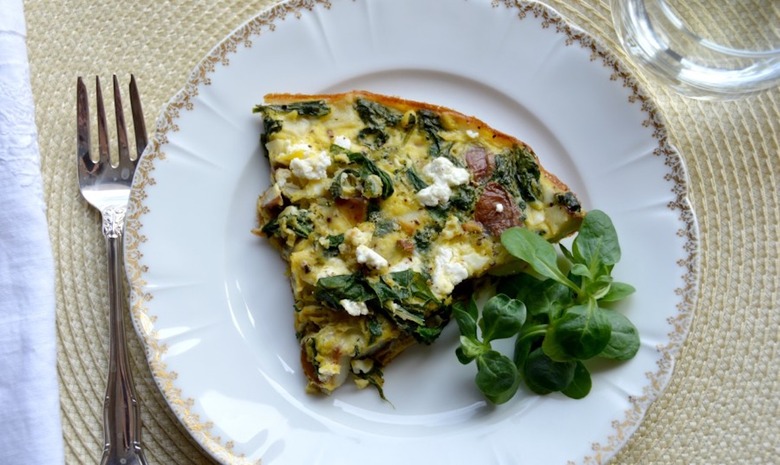 Turnip Greens and Potato Frittata