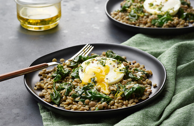 Lentils and Poached Eggs