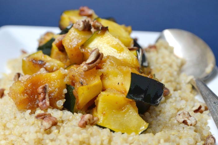 Maple-Roasted Acorn Squash with Quinoa