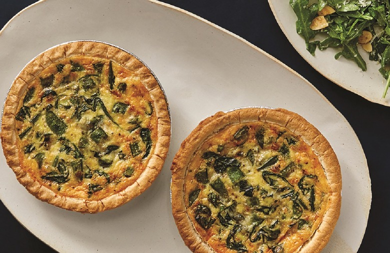 Cheesy Snap Pea and Spinach Quiche