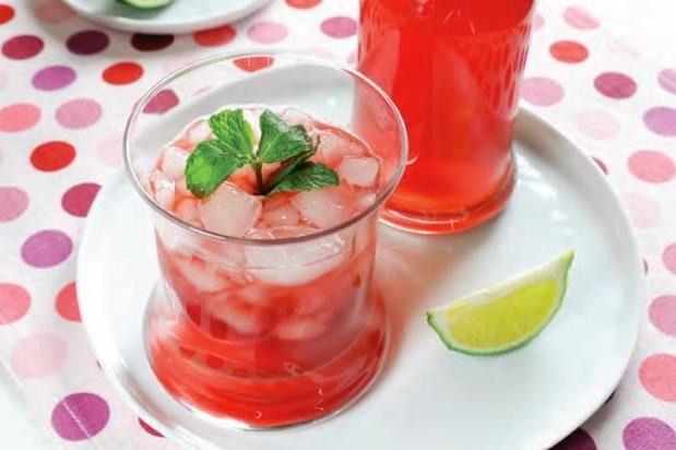 Mint Hibiscus Lemonade