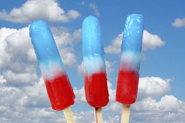 Red, White, and Blue Ice Pops