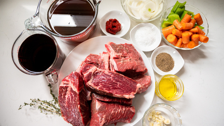 short ribs and other ingredients