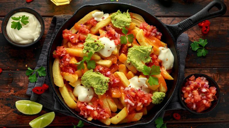 Irish nachos in pan