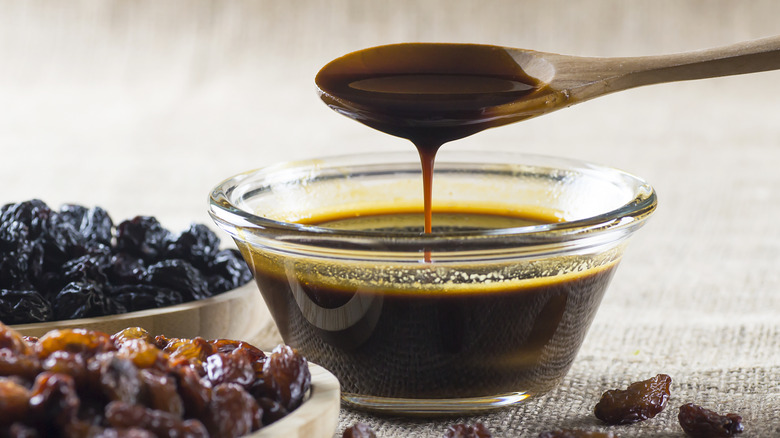 Molasses in a glass bowl