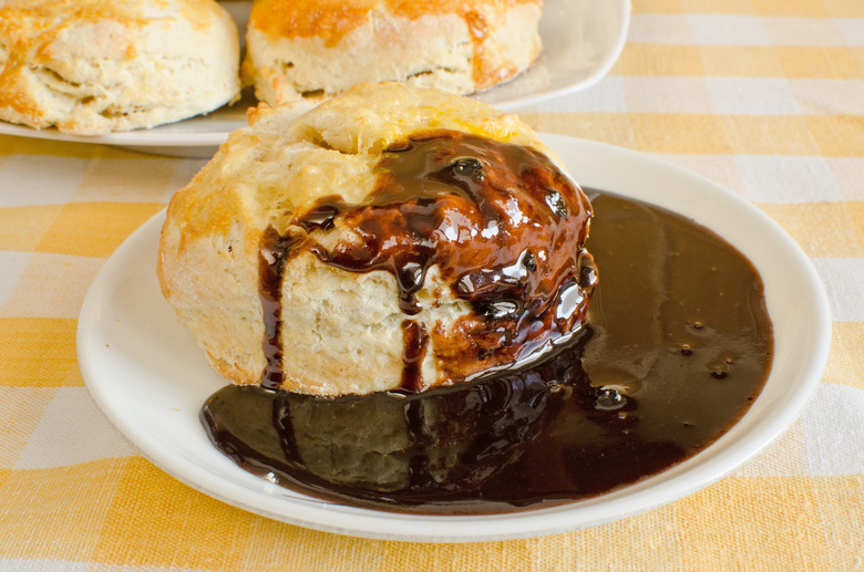 Biscuits with chocolate gravy