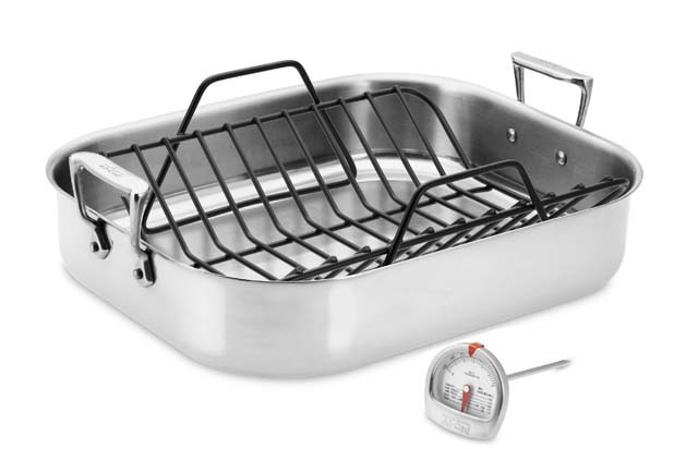 Cooking Essentials: Stainless Steel Roaster with Rack