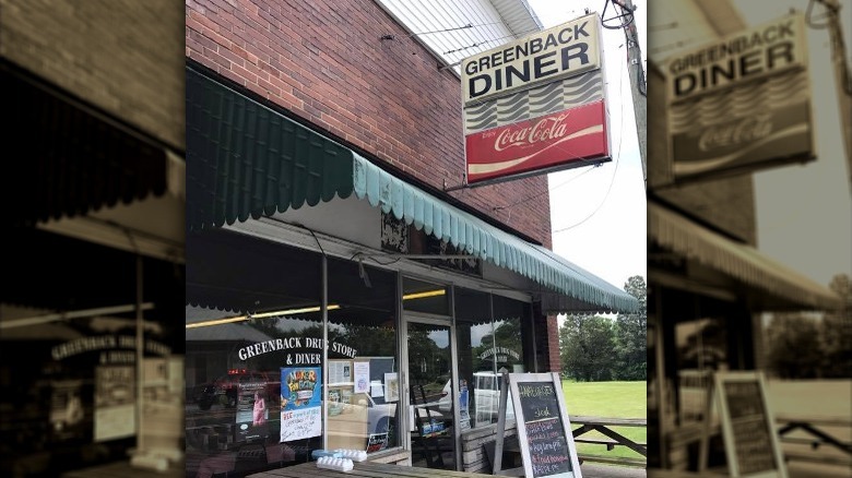 Greenback Drugstore Diner exterior 