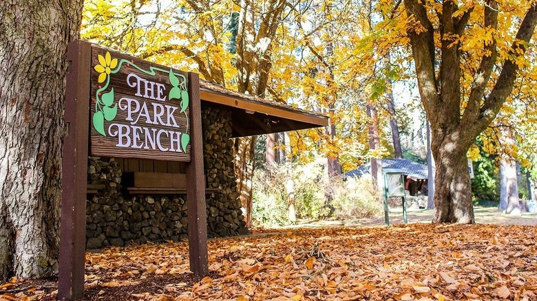 The Park Bench Cafe sign