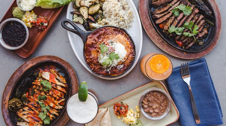 Mexican food on table