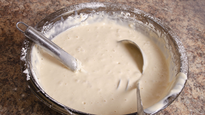 Bowl of pancake batter