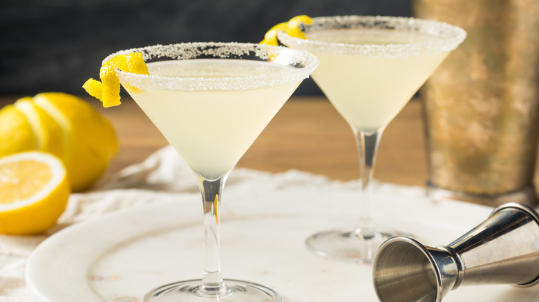 Two Lemon Drop Martinis