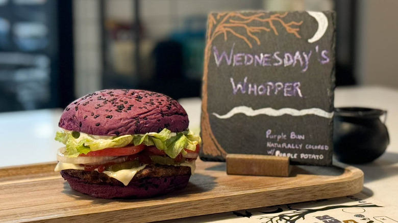 Burger King purple Halloween Whopper