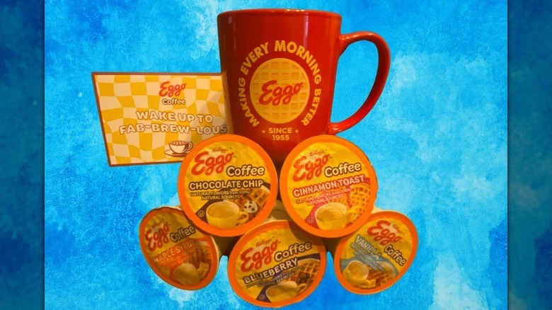 Eggo coffee mug and coffee flavors