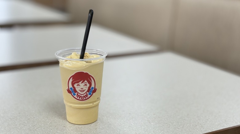 Wendy's Salted Caramel Frosty on table