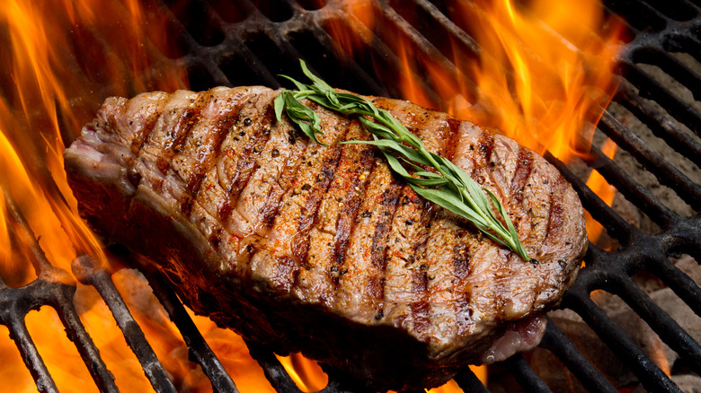 ribeye on grill