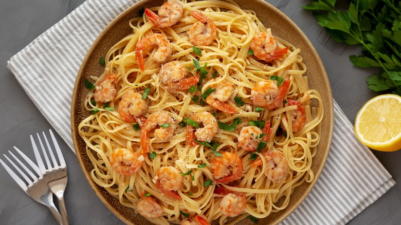 Shrimp linguine 